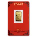 2018 5 gram Gold Bar - PAMP Suisse Year of the Dog (In Assay)