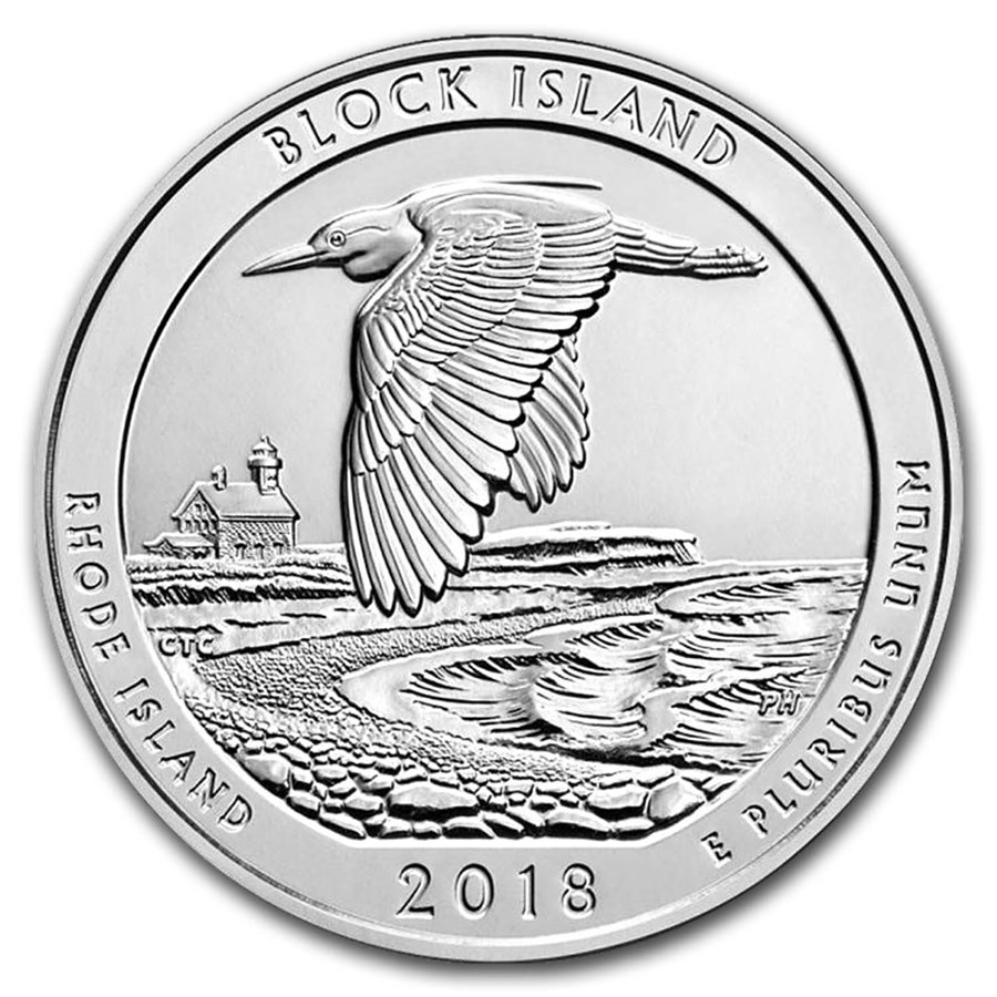 2018 5 oz Silver ATB Block Island National Wildlife Refuge, RI