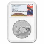 2018 AUS 1 oz Silver Bird of Paradise Riflebird MS-70 NGC ER