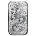 2018 Australia 1 oz Silver Dragon (Abrasions)