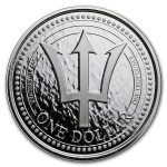 2018 Barbados 1 oz Silver Trident BU
