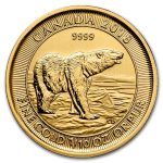 2018 Canada 1/10 oz Gold $5 Polar Bear BU