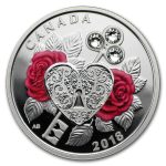 2018 Canada 1/4 oz Silver $3 Celebration of Love (Roses)