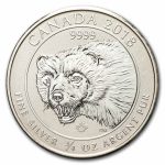 2018 Canada 3/4 oz Silver Wolverine BU
