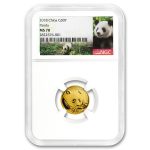 2018 China 3 gram Gold Panda MS-70 NGC