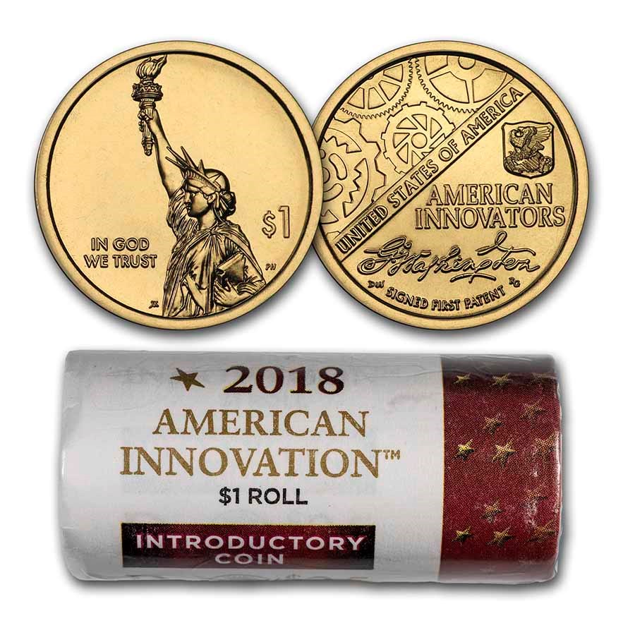 2018-D American Innovation $1 - First Signed Patent ($25 Roll) BU
