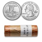 2018-D ATB Quarter Block Island Wildlife Refuge BU 40-Coin Roll