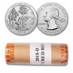 2018-D ATB Quarter Pictured Rocks Lakeshore BU 40-Coin Roll