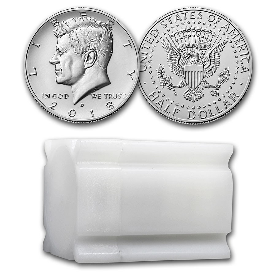 2018-D Kennedy Half Dollar 20-Coin Roll BU