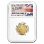 2018 GB 1/4 oz Gold Queen's Beasts The Bull MS-70 NGC ER
