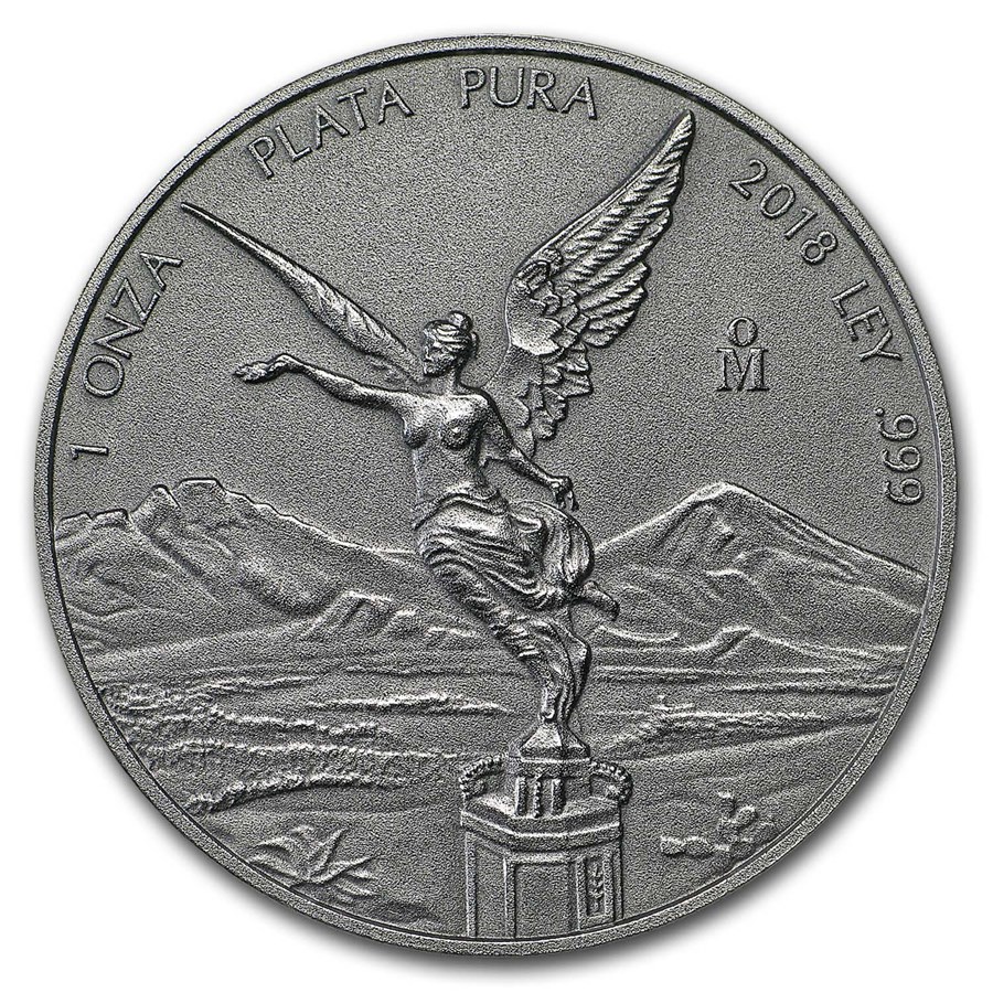 2018 Mexico 1 oz Silver Libertad Antiqued Finish