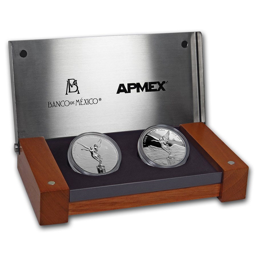 2018 Mexico 2-Coin Silver Libertad Proof/Reverse Proof Set