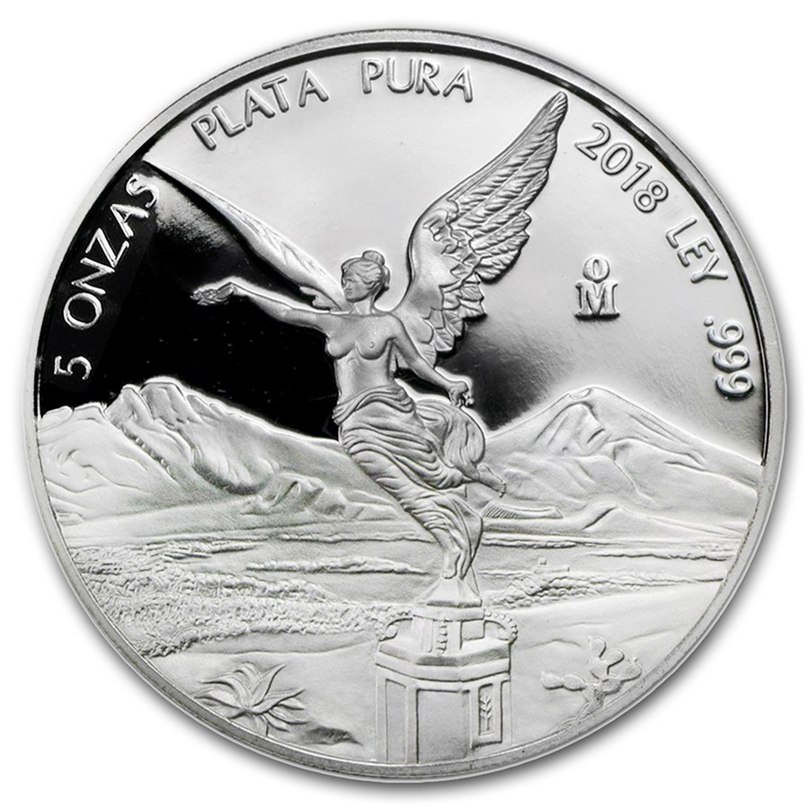 2018 Mexico 5 oz Silver Libertad Proof (In Capsule)