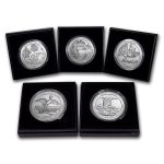 2018-P 5-Coin 5 oz Silver Burnished ATB Set (w/Box & COA)