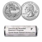 2018-P ATB Quarter Apostle Islands Lakeshore 40-Coin Roll BU