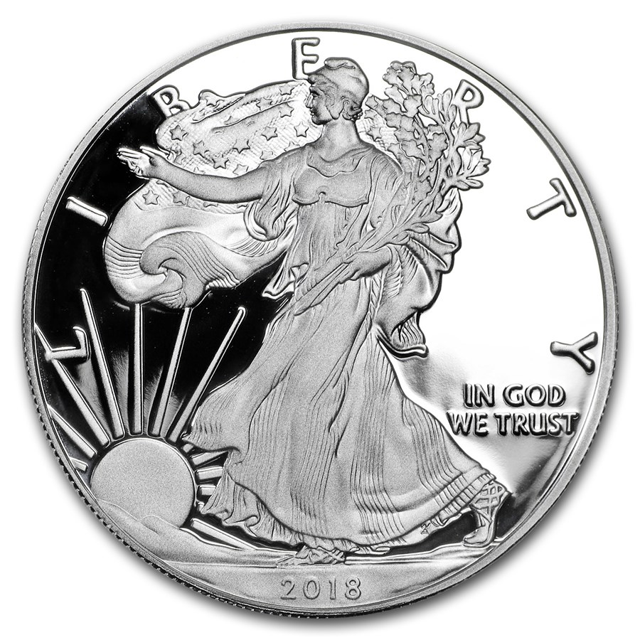 2018-S 1 oz Proof American Silver Eagle (w/Box & COA)
