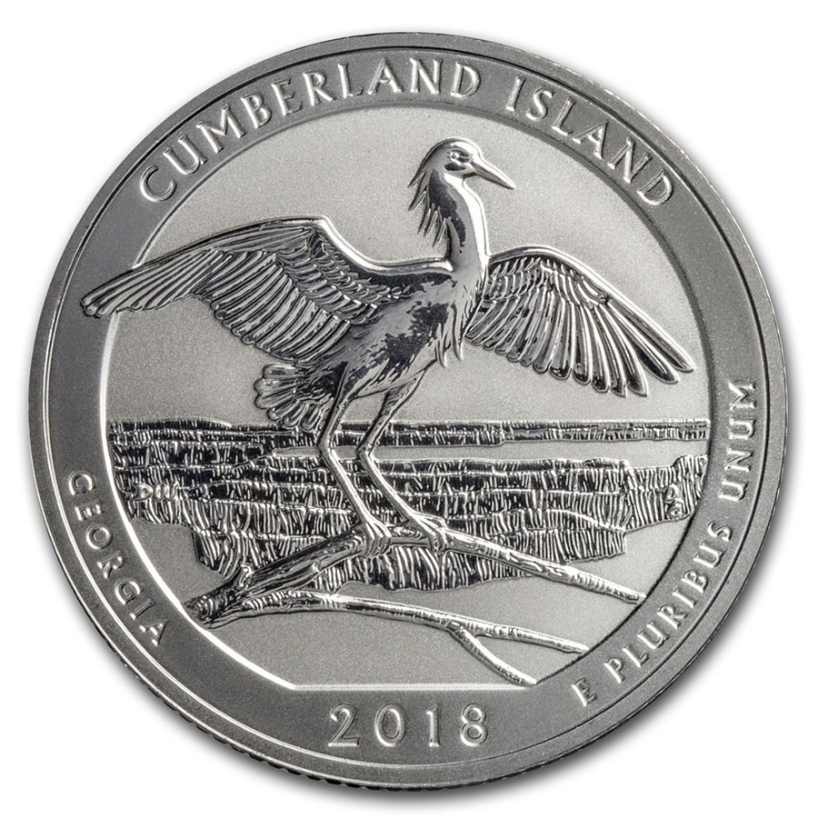 2018-S ATB Quarter Cumberland Island Silver Reverse Proof