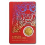 2018 South Korea 1/10 oz Gold 1 Clay Chiwoo Cheonwang BU (Red)