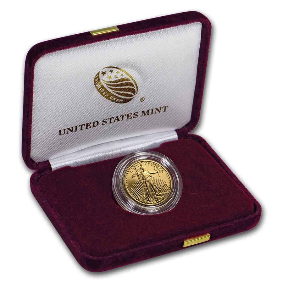 2018-W 1/4 oz Proof American Gold Eagle (w/Box & COA)