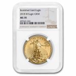 2018-W 1 oz Burnished Gold Eagle MS-70 NGC