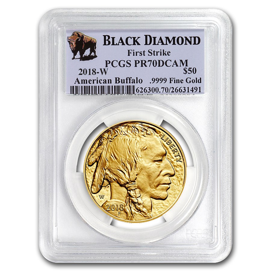 2018-W 1 oz Proof Gold Buffalo PR-70 PCGS (FS, Black Diamond)