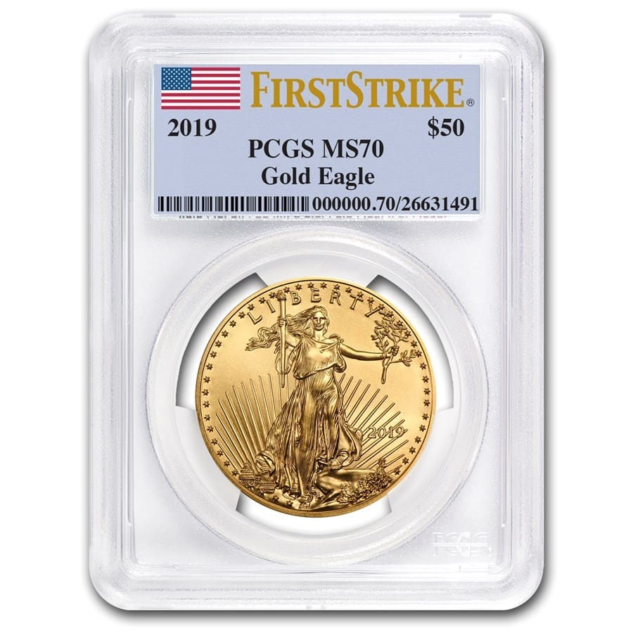 2019 1 oz American Gold Eagle MS-70 PCGS (FirstStrike®)