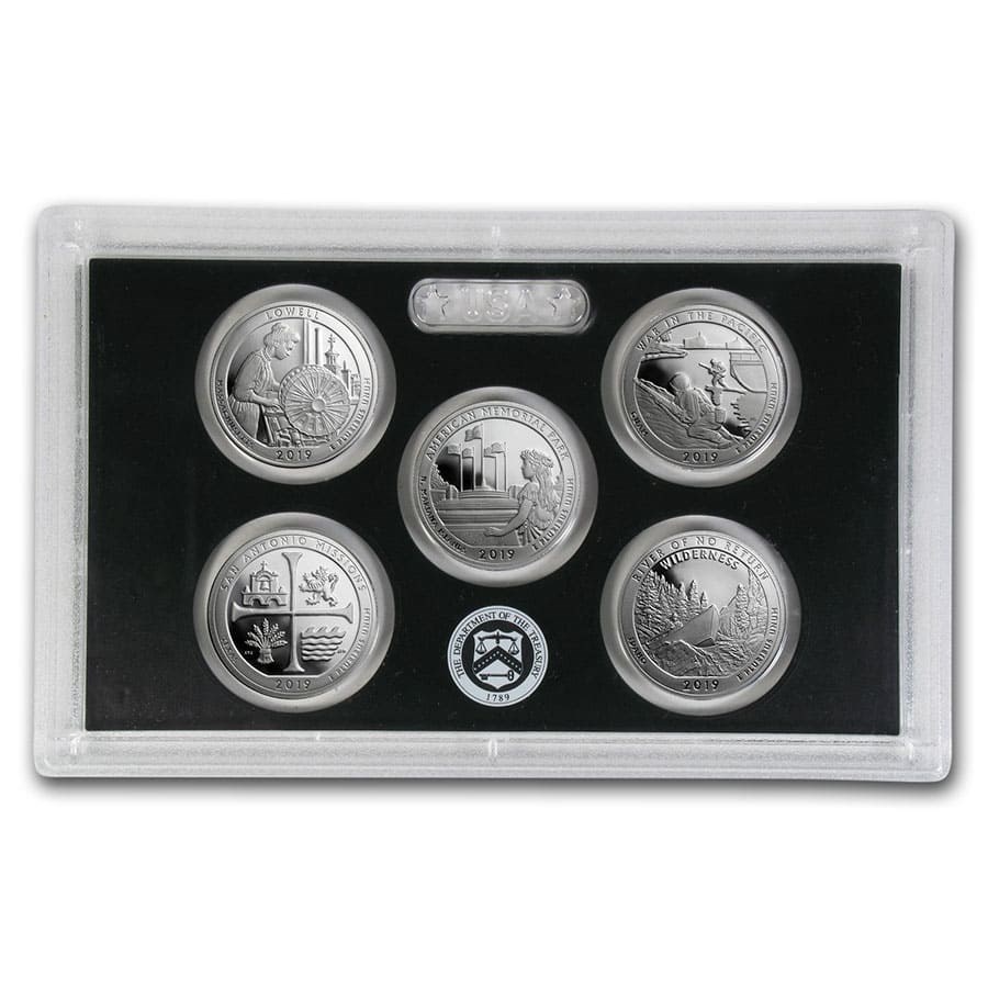 2019 America the Beautiful Quarters Silver Prf Set (No Box/COA)