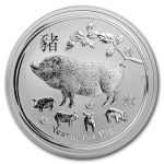 2019 Australia 5 oz Silver Lunar Pig BU