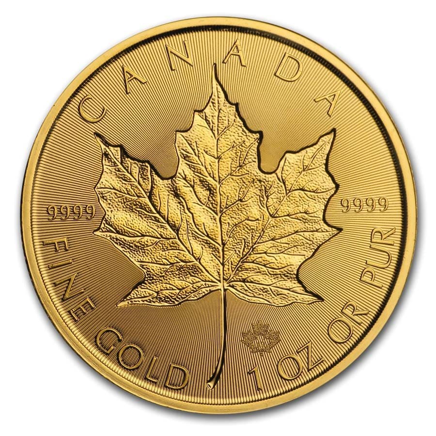 2019 Canada 1 oz Gold Incuse Maple Leaf BU