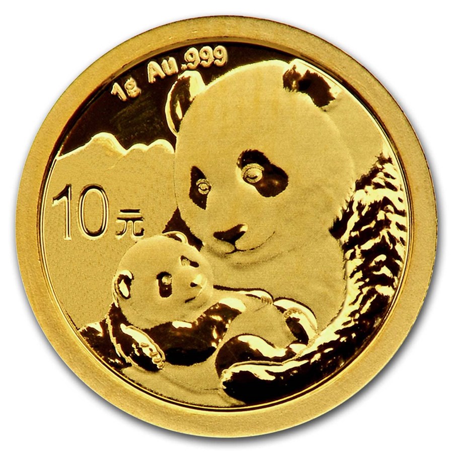 2019 China 1 gram Gold Panda BU (Sealed)
