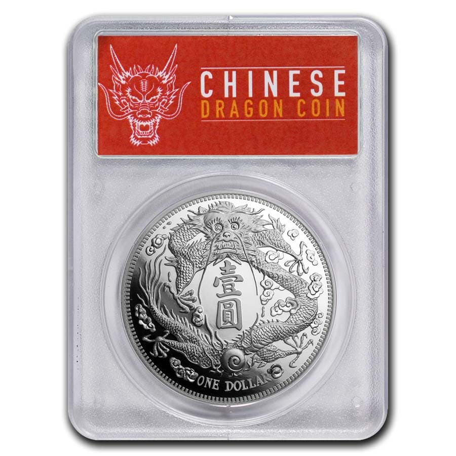 2019 China 1 oz Silver Long-Whiskered Dragon Dollar SP-70 PCGS