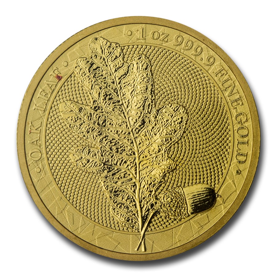 2019 Germania 1 oz Gold Oak Leaf BU
