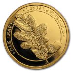 2019 Germania Gold Oak Leaf Proof Round (w/Box & COA)