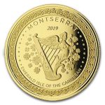 2019 Montserrat 1 oz Gold Emerald Isle of the Caribbean BU
