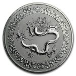 2019 Niue 1 oz Ag $2 Celestial Animals The Dragon BU (Abrasions)