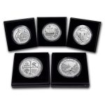2019-P 5-Coin 5 oz Silver Burnished ATB Set (w/Box & COA)