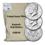 2019-P&D Kennedy Half Dollar 200-Coin Bag BU (Mixed mint marks)