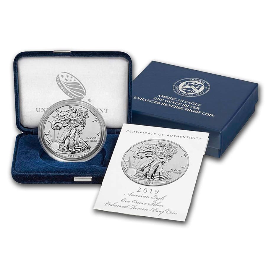 2019-S 1 oz Enhanced Reverse Proof Silver Eagle (w/Box & CoA)