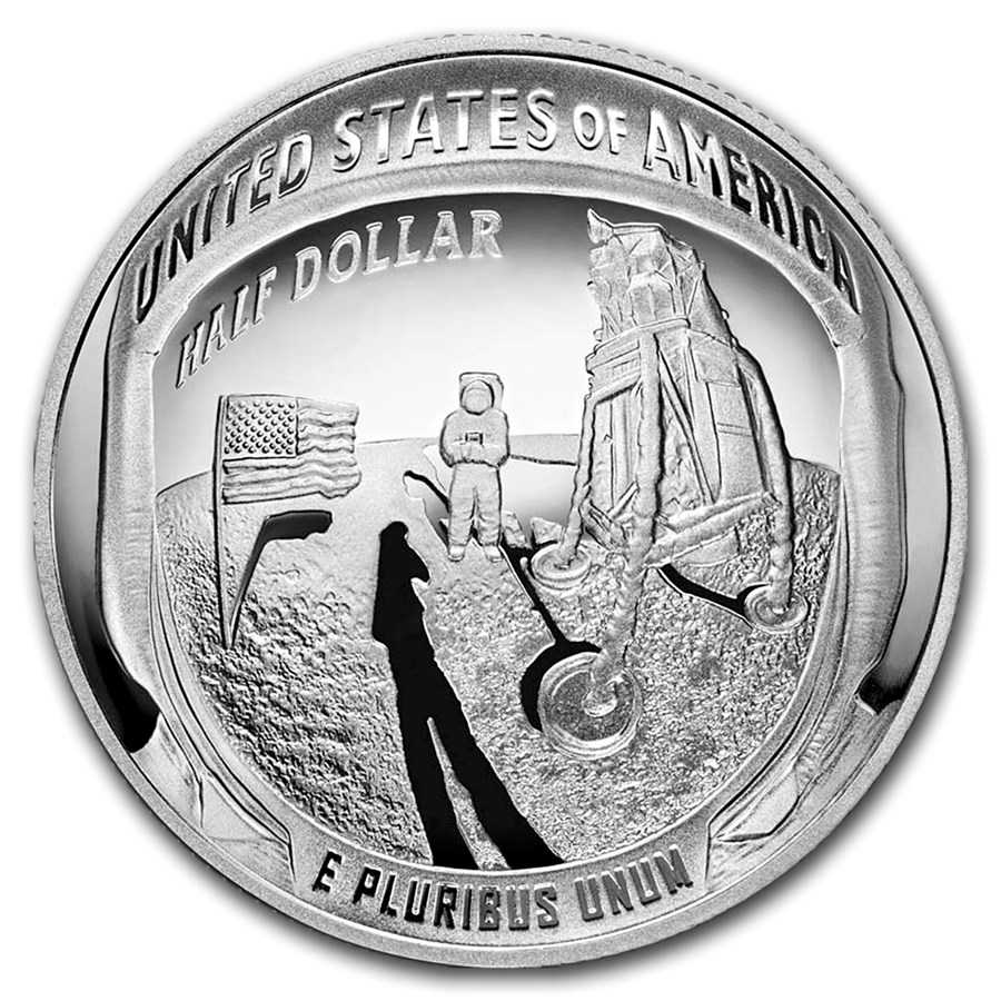 2019-S Apollo 11 50th Anniversary 1/2 Dollar Proof (Box & COA)