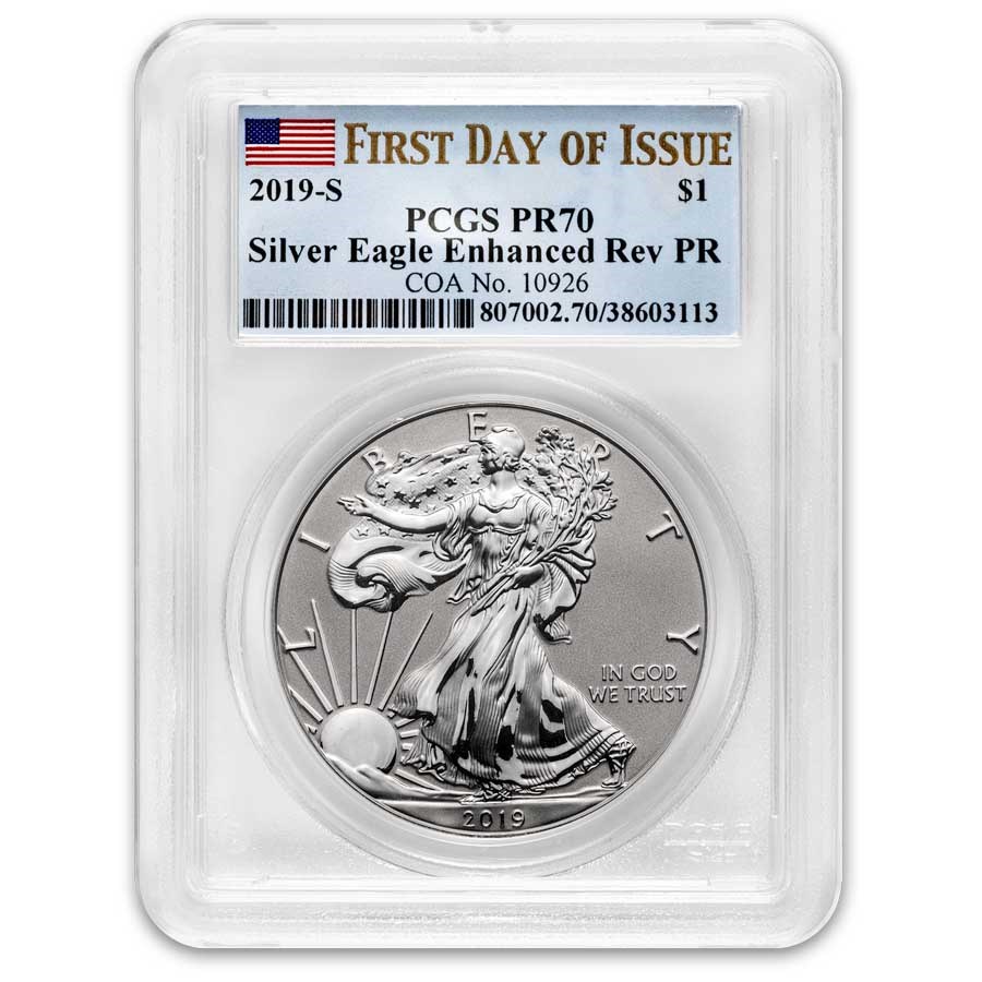 2019-S Enhanced Reverse Proof Silver Eagle PR-70 PCGS (FDI)
