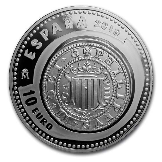 2019 Spain Proof Silver €10 Jewels of Numismatics 8 Reales