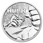 2019 Tuvalu 1 oz Silver $1 Marvel Series Hulk BU