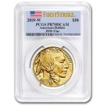 2019-W 1 oz Proof Gold Buffalo PR-70 PCGS (FS, Flag Label)