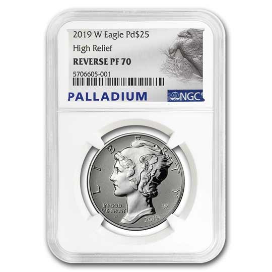 2019-W 1 oz Reverse Proof Palladium Eagle PF-70 NGC