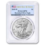 2019-W Burnished American Silver Eagle SP-70 PCGS (FDI)