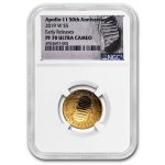 2019-W Gold $5 Apollo 11 50th Anniversary PF-70 NGC (ER)