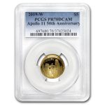 2019-W Gold $5 Apollo 11 50th Anniversary PR-70 PCGS