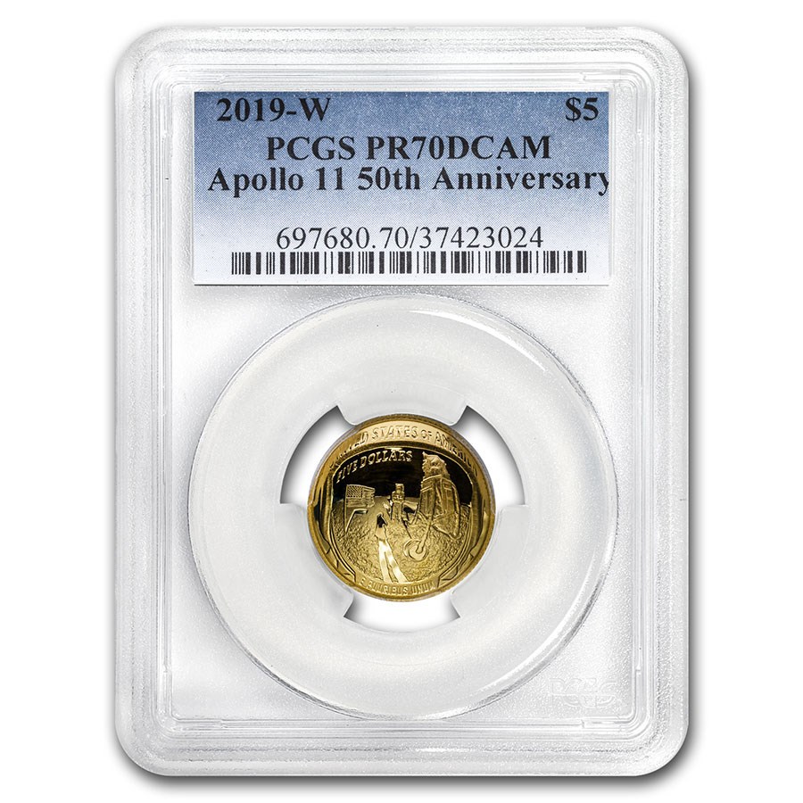 2019-W Gold $5 Apollo 11 50th Anniversary PR-70 PCGS