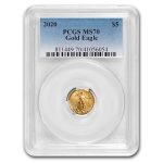 2020 1/10 oz American Gold Eagle MS-70 PCGS