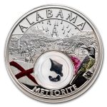 2020 1 oz Ag Treasures of the U.S. Alabama Meteorite (Colorized)
